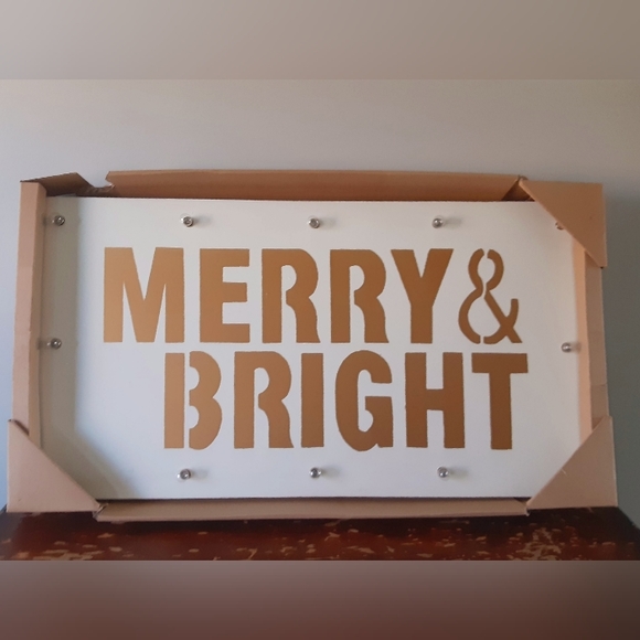 Christmas "Merry & Bright" Holiday Light-Up Marquee Sign - Picture 3 of 7